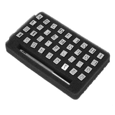 Zestaw stempli skórzanych, Punca literowa, Punca cyfrowa, Stempel, Zestaw stempli (6,5 mm)
