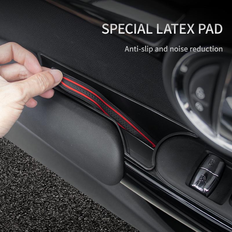 Car Door Armrest Storage Box Stick Shell Flocking For Mini Cooper F56 F55 F57 ABS Phone Wallet Car Storage Slot Car Decoration