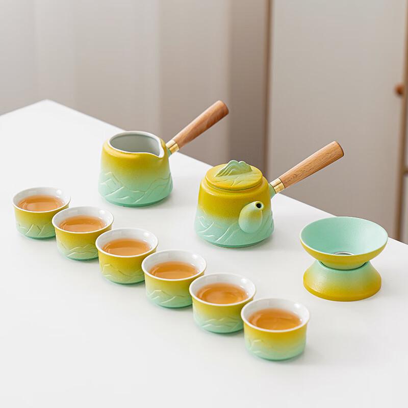 Chinese Gradient Landscape Tea Set