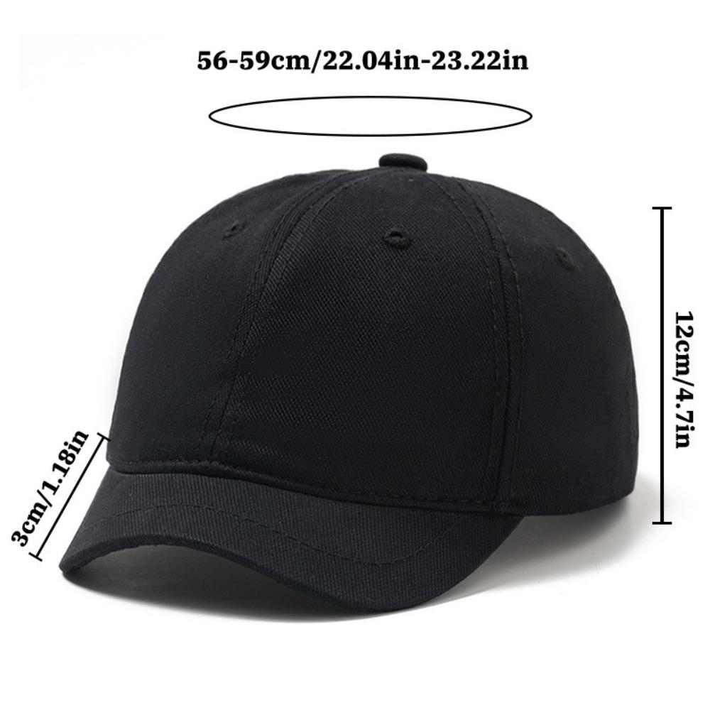 Casual Short Brim Baseball Cap Cotton Nylon Sunscreen Hat Adjustable Fastener Tape Low Profile Caps Men Women