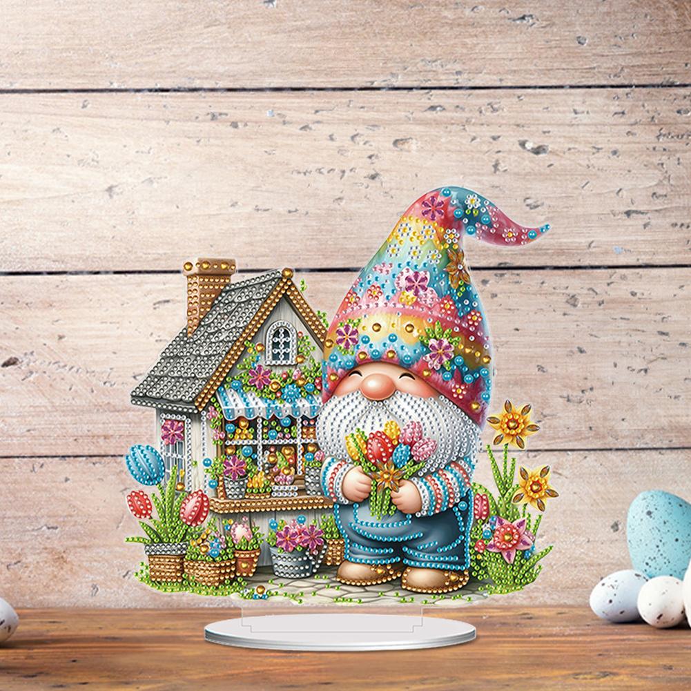Acrylic Special Shape Easter Bunny Table Top Diamond Painting Ornament Kits Diamond Painting Desktop Decors for Adults Beginner