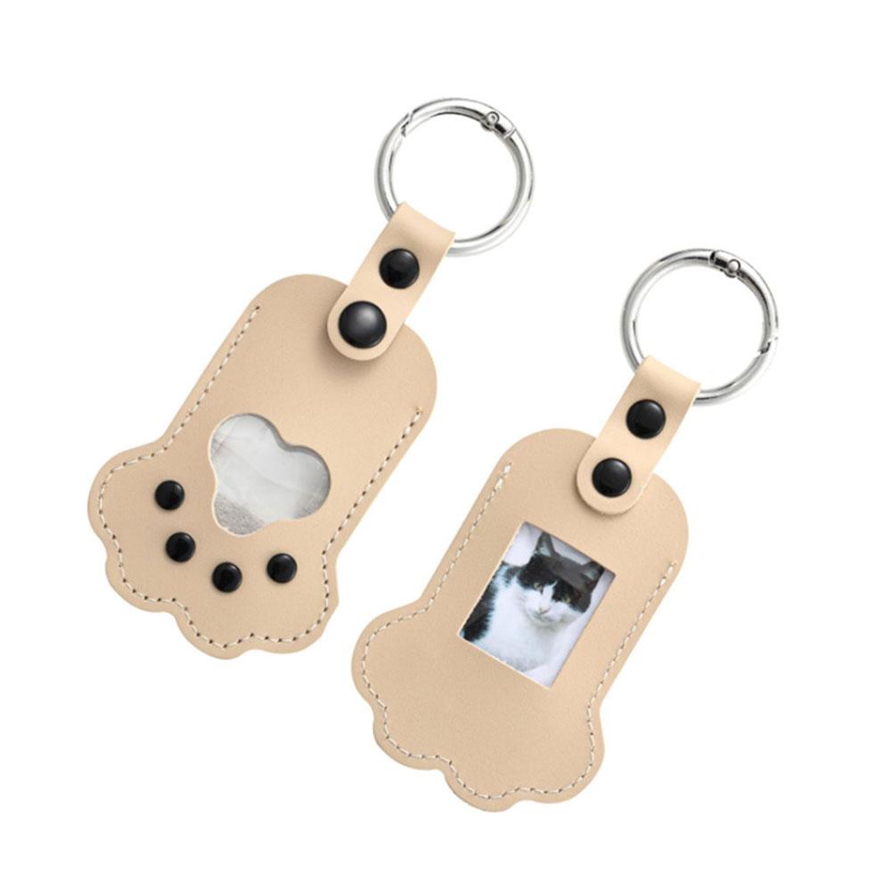 NEW Pet Hair Memorial Keychain PU Leather Keepsake Locket For Cat Dog Fur Pet Hair Storage Pendant Handbag Hanging Accessories