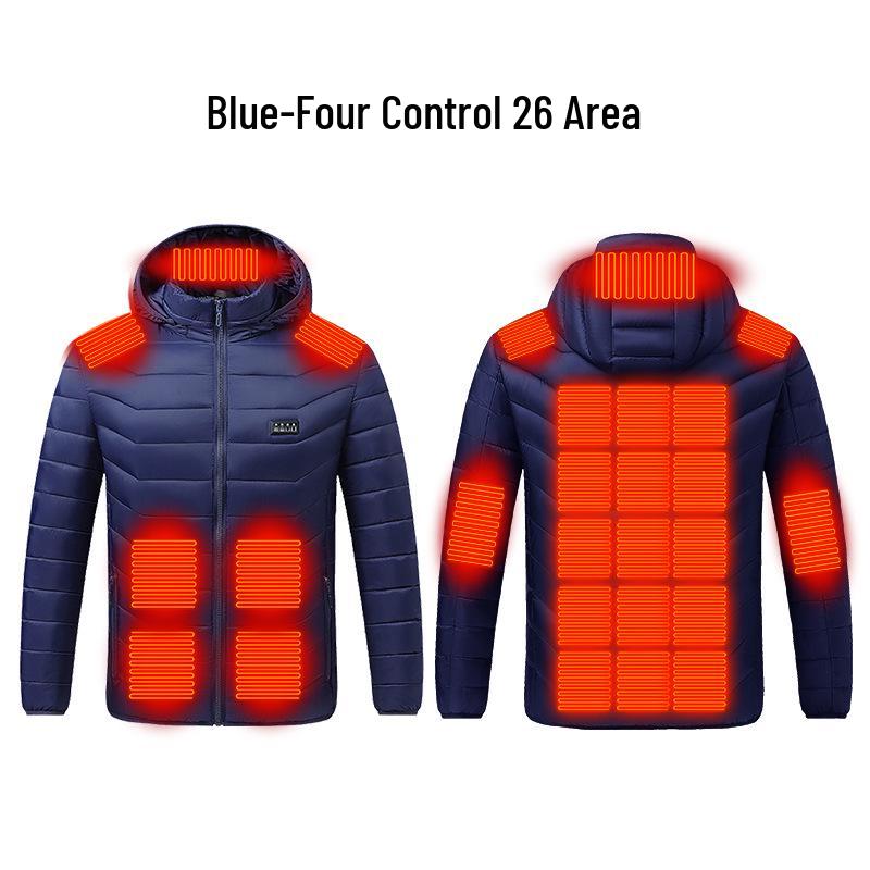 Men's Smart USB-Heated Winter Jacket with 21-Zone Temperature Control