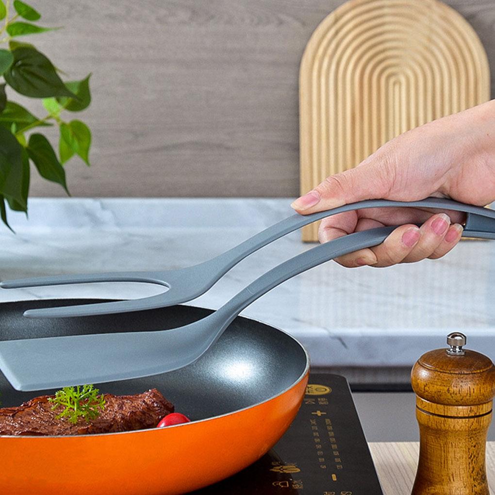 French Fries Turners Double Sided Clip For Easy Flipping Non-stick Non Stick 2 In 1 Pancake Spatula
