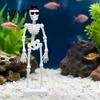 Saltwater Aquarium Motion Decor Dancing Skeleton Bubbler, Glow-in-The-Dark with Air Driven Moving Fun Underwater Action Ornament Action,