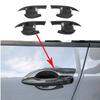 Carbon Fiber Look Door Handle Bowl Cover Molding Trim For Nissan Rogue 2021-2024