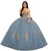 Gold Lace Applique Adult Dress Fluffy Strapless Tube Top Tulle Ball Dress Glitter Princess Dress Dress