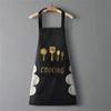 Hand Towel Apron Waterproof Stain Home Kitchen Cooking Waist Korean Creative Cute Bear Hanging Neck Towel Apron Oversleeve