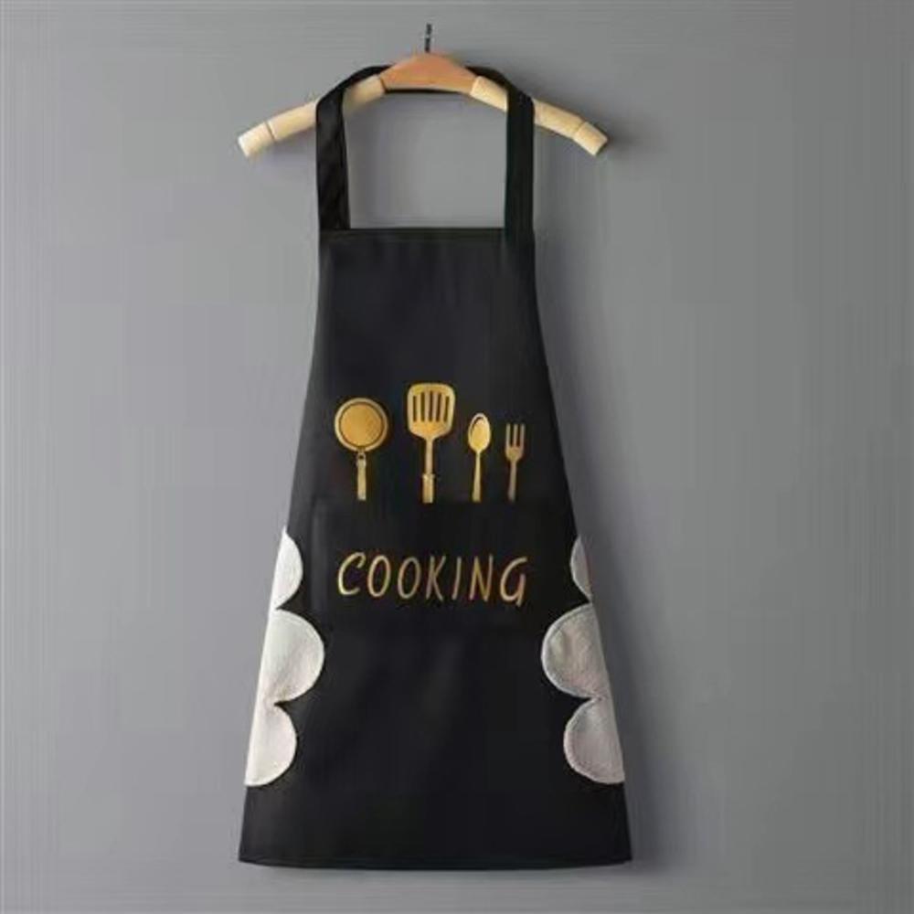 Hand Towel Apron Waterproof Stain Home Kitchen Cooking Waist Korean Creative Cute Bear Hanging Neck Towel Apron Oversleeve