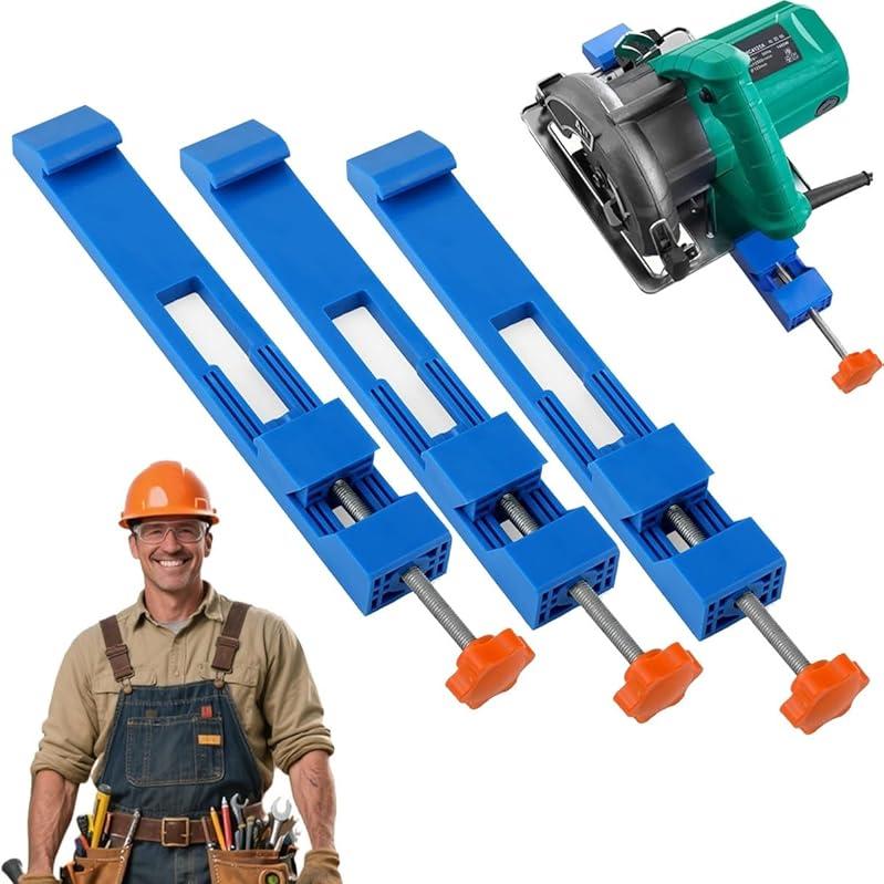 

Adjustable Cutting Machine Base Guide Circular Saw Milling Positioning Clamps Circular Saw Guide Woodwork For Precision Cuttings and Milling Tasks 3pcs