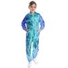 Girls Hip-Hop Jazz Street Dance Party Set Modern Stage Performance Set Jacket Outwear Coats with Long Pansts 2pcs Dancewear
