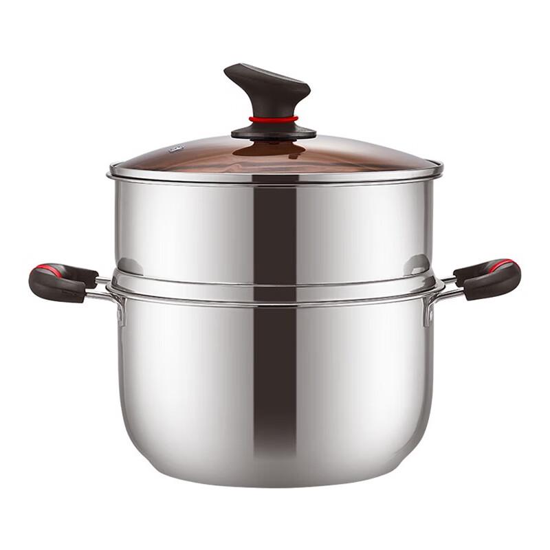 HOMEHE 24CM Stainless Steel Steamer Pot