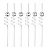 6Pcs Drinking Straw Ball Decor Shiny Food Grade BPA Free Heat