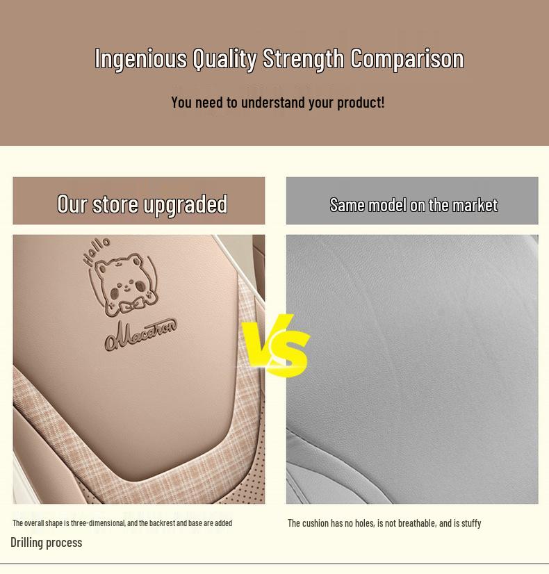 Leather Car Seat Covers for Wuling Bingo Pro - Universal, All-Season, Full Coverage Seat Cushions