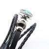 Anubis Scarab Layered Black Leather Bracelet