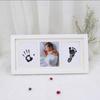 Baby Hand&Foot Print Hands Feet Mold Maker Bebe Baby Photo Frame With Cover Fingerprint Mud Set Baby Growth Memorial Gift