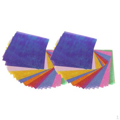 100 PCS Colored Shimmer Paper Handmade DIY Folding Craft