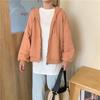 2026 New Women's Korean-Style Loose Hooded Cardigan: Long Sleeve Zipper Jacket for Spring & Autumn