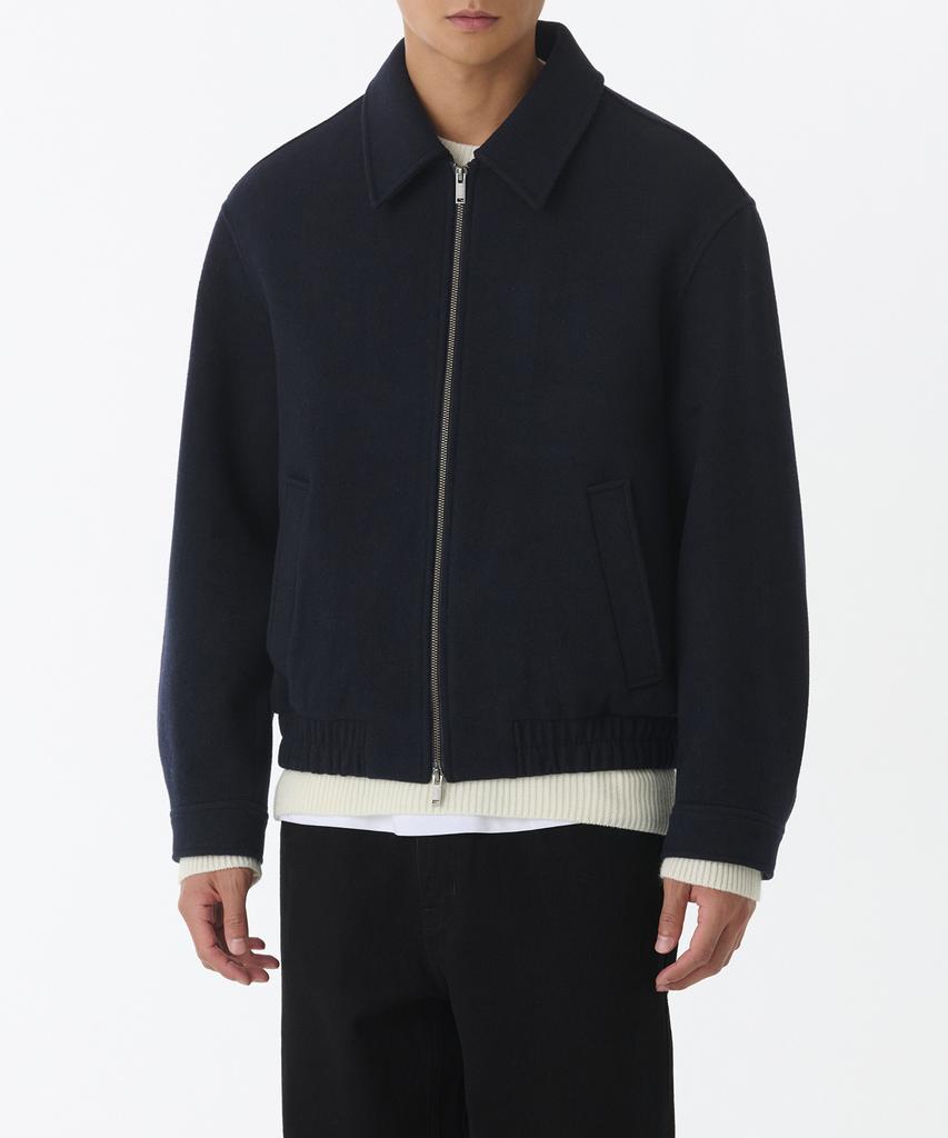 Musinsa Standard Wool Blend Minimal Blouson Jacket [Navy]