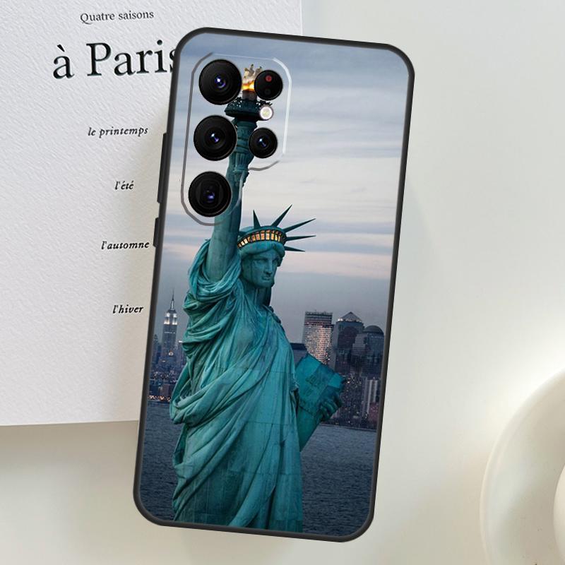 New York City Phone Case For Samsung Galaxy S25 Ultra S9 S10 S20 FE S21 S22 S23 Plus S24 Ultra Cover Shell