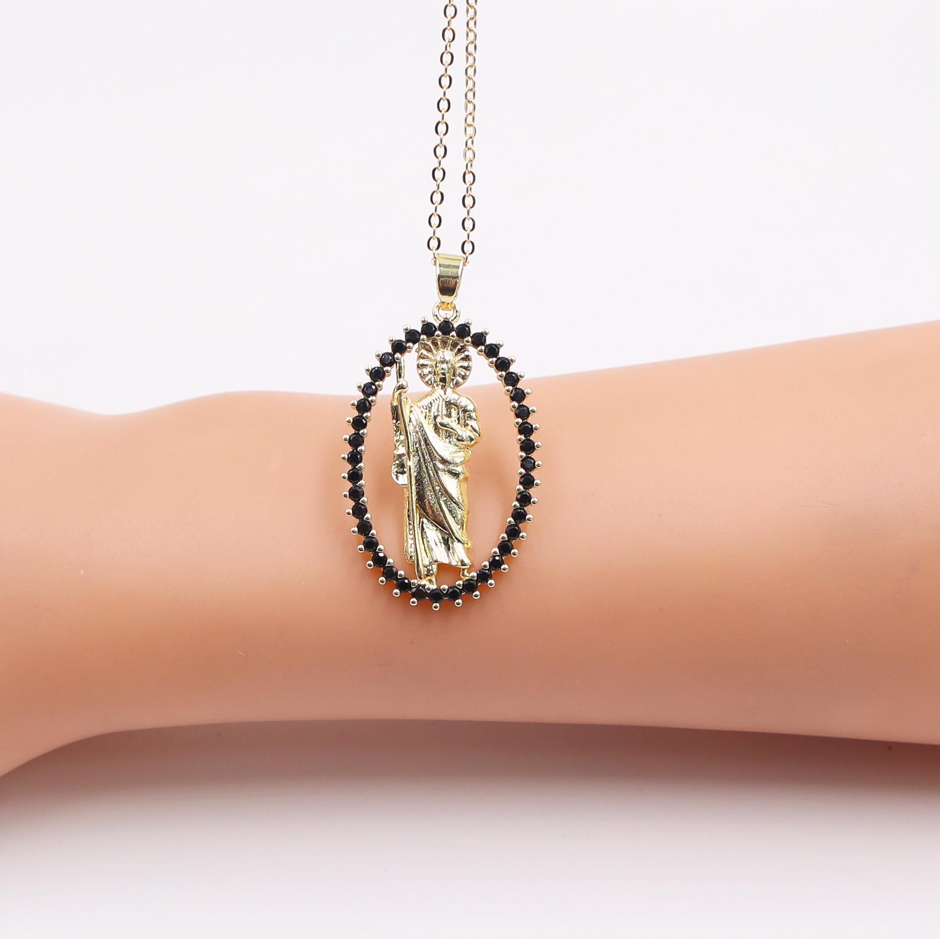 

Классическое колье-подвеска Мадонна Ст. Кулон Иуда Персонализированный Для Мужчины Женщины Вечеринка День Рождения Религиозный Циркон Подарок Оптом