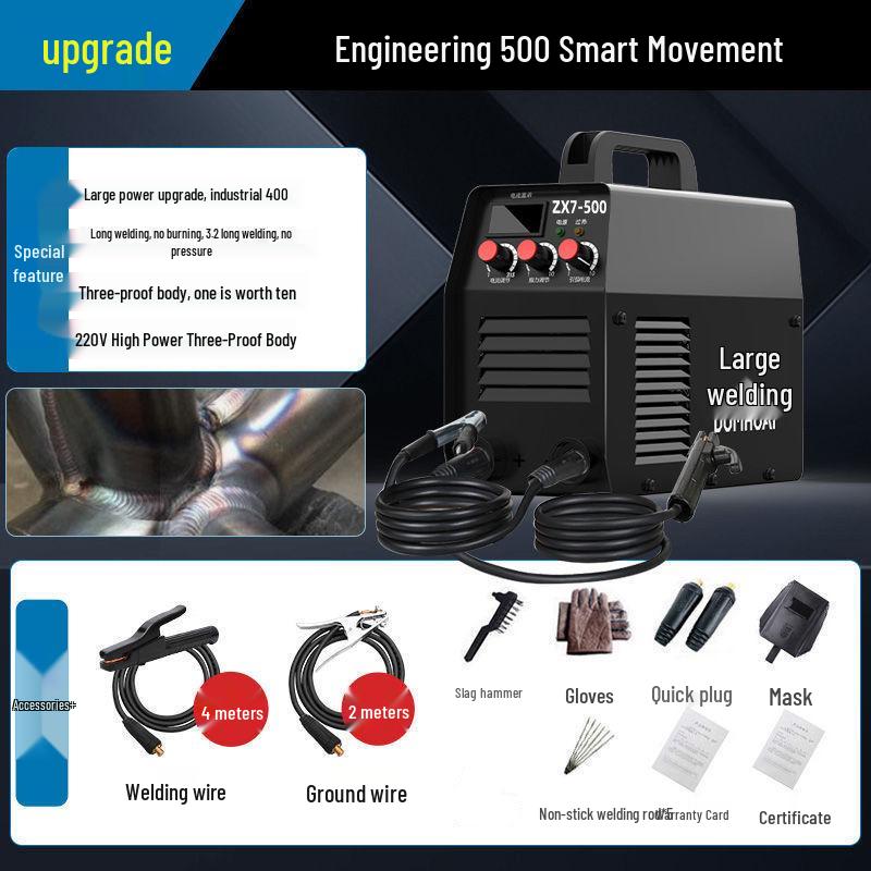 500 Electric Portable Dual Voltage Welder: 220V/380V Industrial-Grade Household Laser DC Welder
