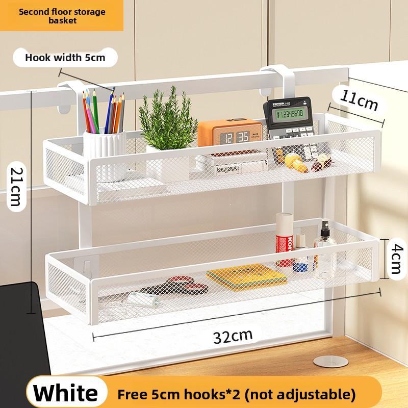 Workstation Desktop Storage Rack, Office Desk Basket, Tiered Rack, Office Desktop Wall-mounted Storage rack,Easy Storage.
