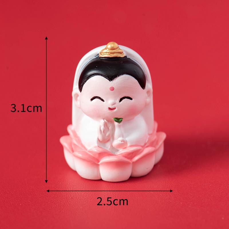 New Year's Small Ornaments Worship Goddess Of Fortune Resin Crafts Desktop Car Fortune Small Ornaments