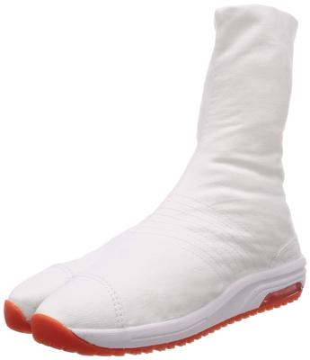 Margo Air Jog V 2E Tabi Socks for Taiko and with Air Cushioning and 6 Kohaze Size Cm (Five) Festivals, Drums, Training, Closures, White, 24.5