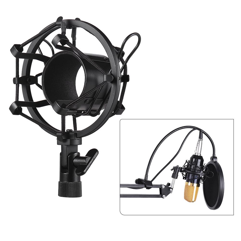 Metal Univerdal Condenser Microphone Mic Shock Mount Holder Bracket Anti Vibration for On Line Broadcasting Studio