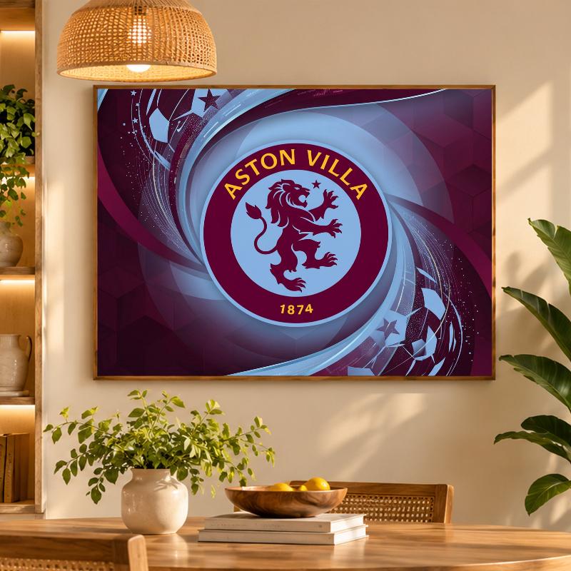 5D Diamond Painting Aston Villa Football DIY Full Drill Diamond Art Kit Home Decoration
