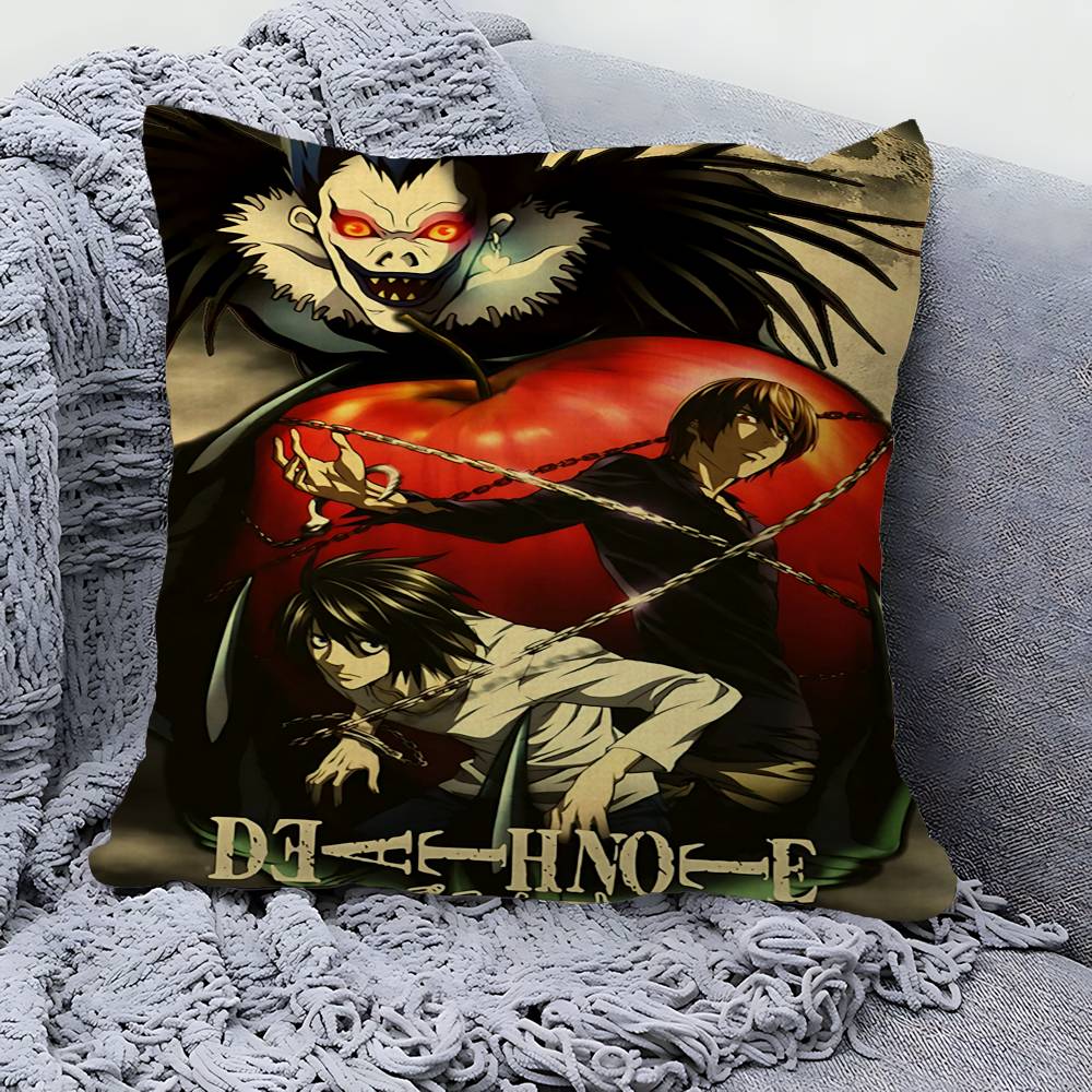 Anime Death Note DN L Classic Vintage Pillow Cushion Cover Pillowcase Living Room Sofa Home Decor Customized
