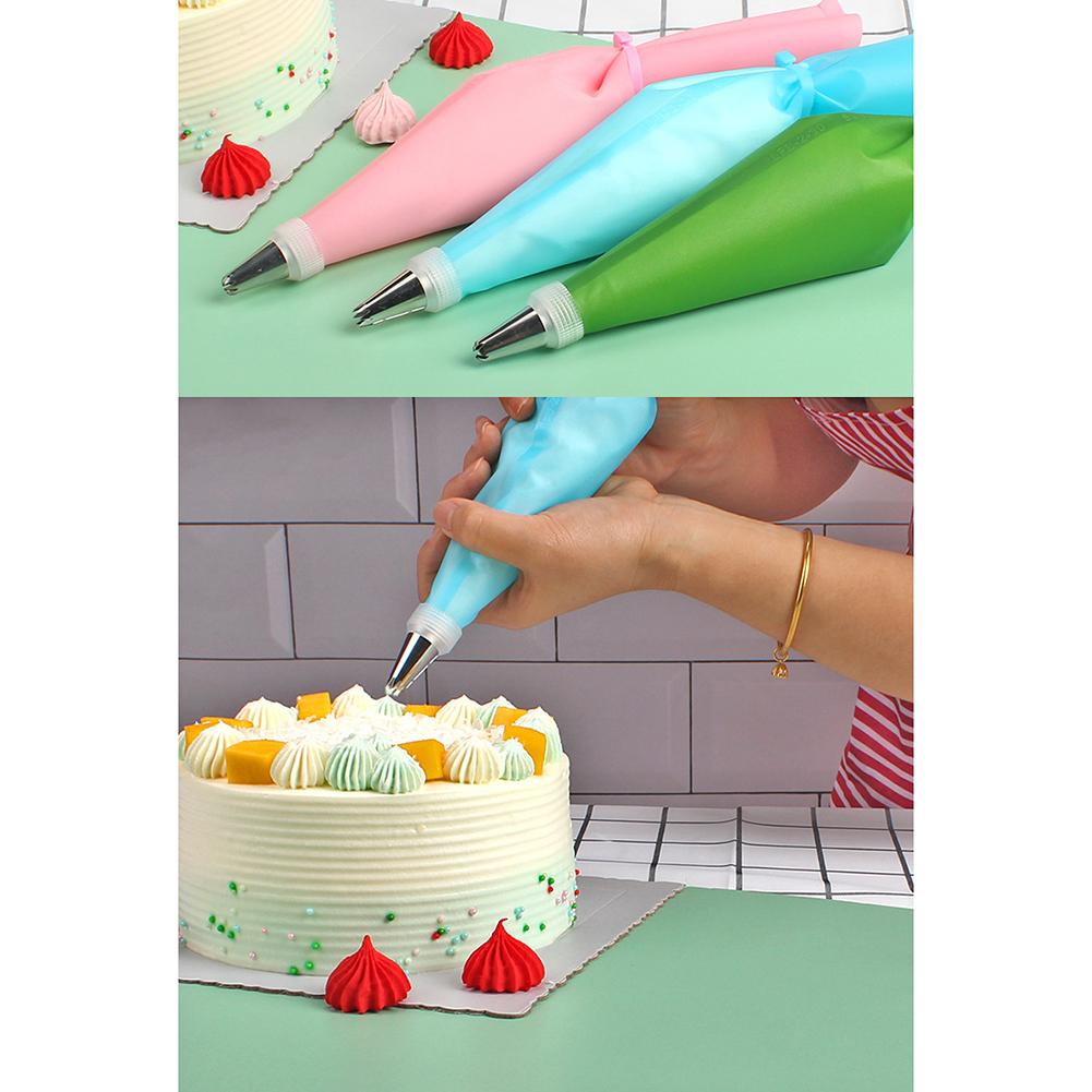 14 Pcs/set Reusable Piping Bag Tool Stainless Steel Piping Nozzles + Piping Bag + Converter Sustainable Professional Accessories For Baking