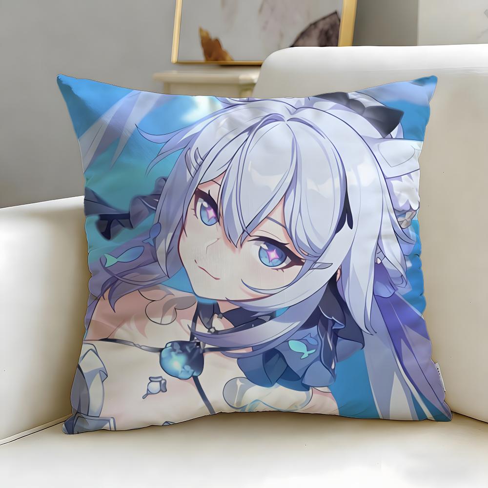 popular game Honkai Star Rail Cushion Cover Soft EasyWash Pillow Case Versatile for Couch Bed Travel and Office