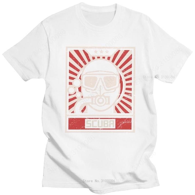Unique Male Scuba Diver T Shirt Short Sleeve Crewneck Cotton Tshirt Summer Exploring the Ocean Diving Dive Lover Tees Apparel