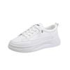 Women's Single Shoes Thick Sole Height-enhancing White Shoes Fashionable New Summer Single Shoes for Women In Spring and Autumn Leather Waterproof