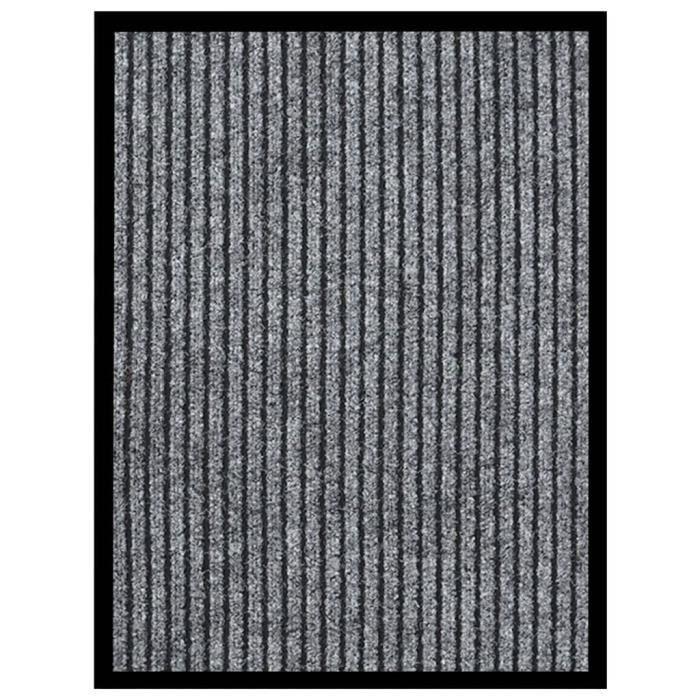 VidaXL Paillasson rayé Gris 40x60 cm
