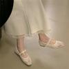 Ladies' Fashionable Flat, Round Toe Shallow Opening Mesh Fabric Breathable Soft-soled and Anti-slip Single Shoes 2025