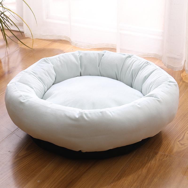

1PC Round Nest Suitable for All Seasons Warm Wear-resistant Breathable Small Cat Dog Nest Deep Sleep Nest Panier Chien Voiture 40X40X20cm серый