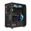 GAMDIAS ATHENA E1 Elite Gaming PC ATX 120mm ARGB Unique 3D Front Panel with Mesh Seamless Tempered Glass Window Case, Mid-Tower Case, Built-in Fan,