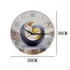 Bathroom Wall Clock, Large Silent Battery Operated Background Pictures for