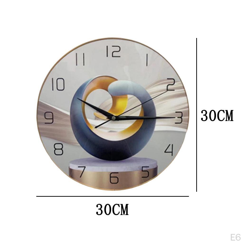Bathroom Wall Clock, Large Silent Battery Operated Background Pictures for