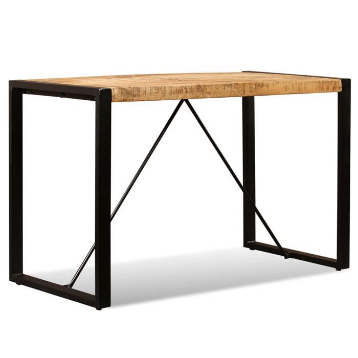 VidaXL Table de salle à manger Bois de manguier brut 120 cm