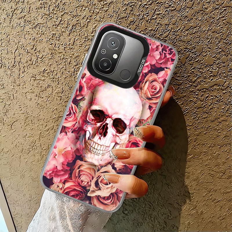 Floral Skull Flower Skeleton Shockproof Phone Case for Xiaomi Poco X7 X6 X5 X3 Pro F7 Ultra M8 Redmi 15C 15 14C 13C 12C 10C 13 1