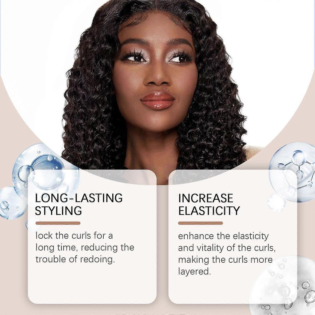 Hoegoa Rizinusöl Locken Styling Creme - Erhält den Glanz, Formt Locken, Natürliche und Erfrischende Haarpflege