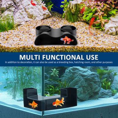 1/2Pcs Fish Tank Underground Tunnel Aquarium Hiding Viewing Cave for Fish & Shrimp Reptile Shelter Hiding Houses DIY Ornaments