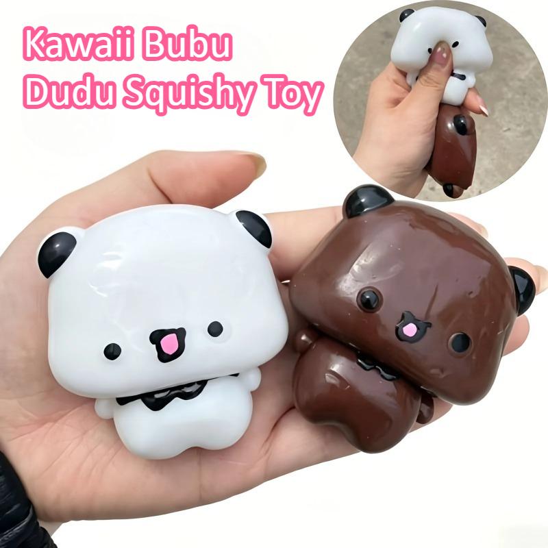 Bai Fen Bai Toys White Kawaii Bubu Dudu Squishy Toys Playsets Soft Stretchy Slow Rising Stress Relief Yier Panda Squishy Squeeze Fidget Antistress Toys Playsets For Adults