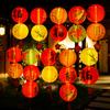 2Pcs Antique Foldable Lantern Party Mid Autumn Spring Festival Outdoor Waterproof Fabric 20cm Chinese Style Scene Layout Lantern