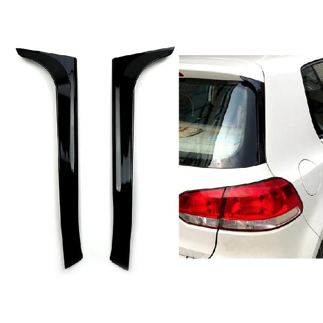 Rear Window Side Trunk Spoiler Canards Splitter Fit For VW Golf 6 MK6 2008-2013 Accessories Glossy Black ABS