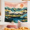 1pc Nordic Style Landscape Tapestry, Polyester Fabric, Machine Washable, Suitable for Bedroom and Living Room Decoration